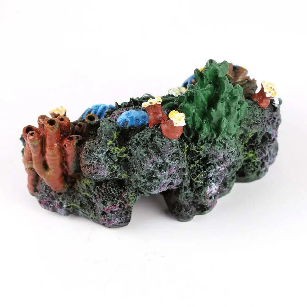 Fish Tank Ornament Simulated Coral Reef Island Resin Plant Mountain Aquarium Decoration Home Landscaping Background Decor