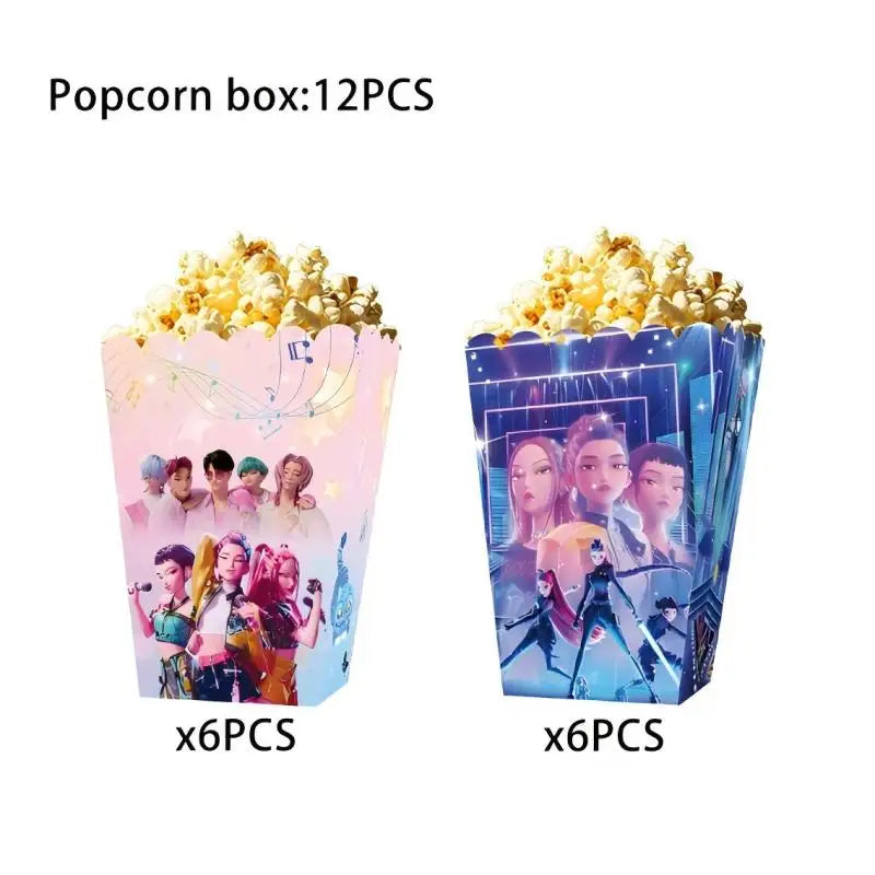 Happy Birthday Party Decoration Character Anime Tableware Plate Cup Balloon Set Banner Backdrop Gift Bag Keychain Party Supplies