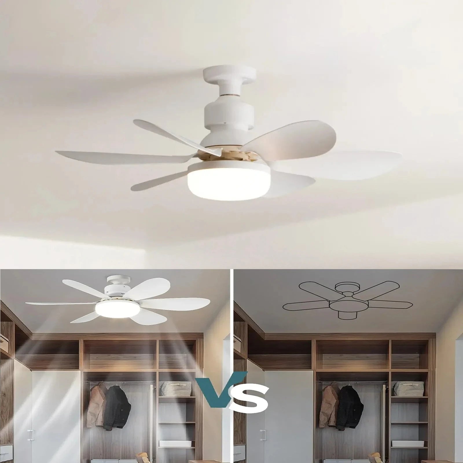 LED Ceiling Fan Light with Remote
