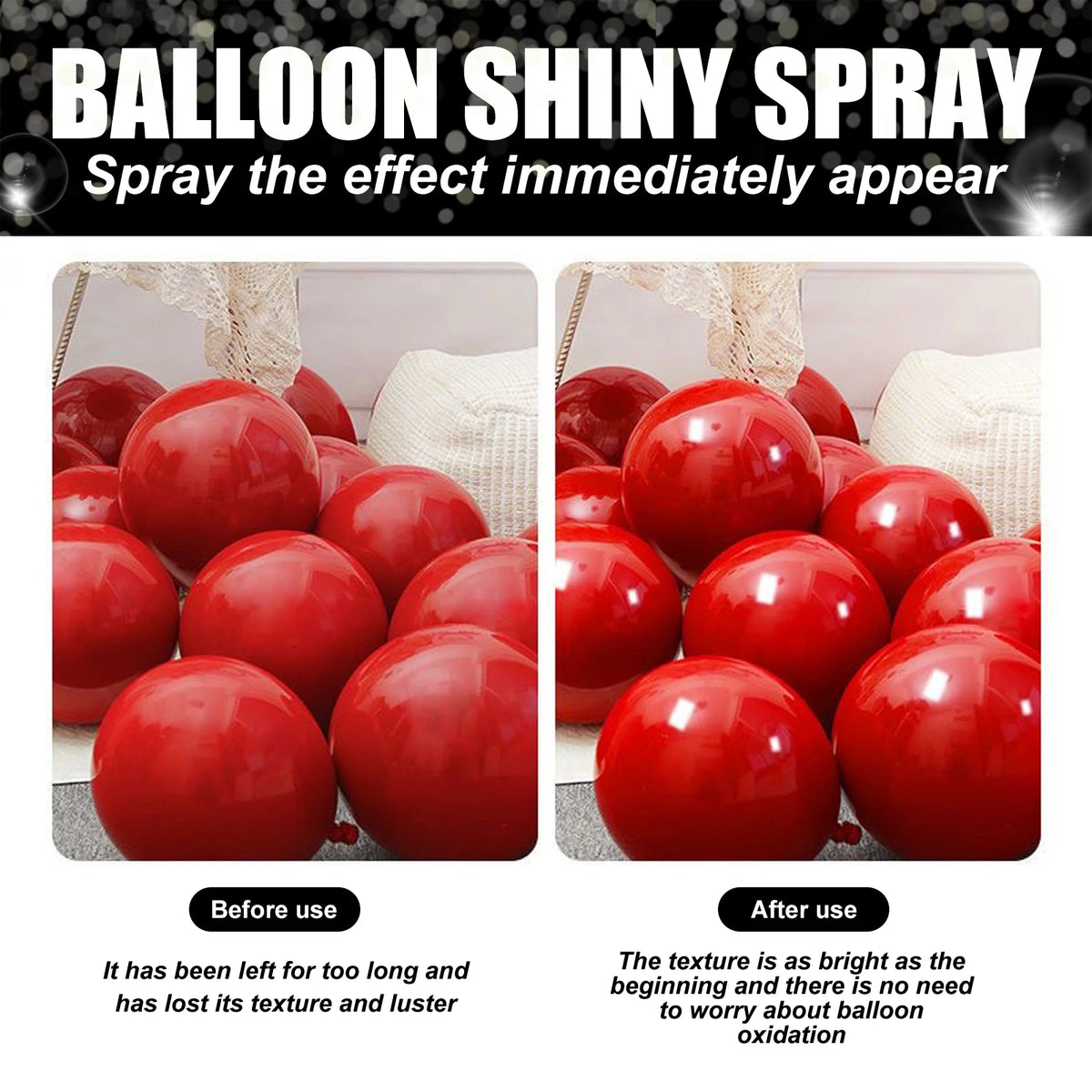 Balloon Shine Enhancer Spray Instant Gloss Polish Party Decoration Supplies Safe Formula Quick Dry For Birthday Wedding Events