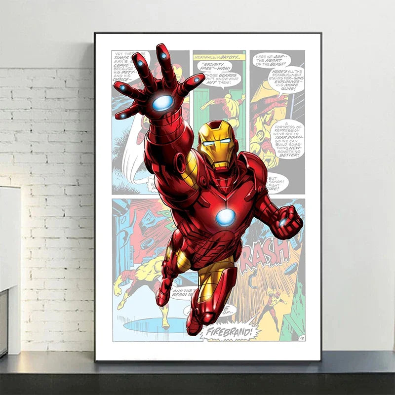 Comic Superhero Posters Set Canvas Painting Super Hero Prints Wall Art Picture Kids Room Decor