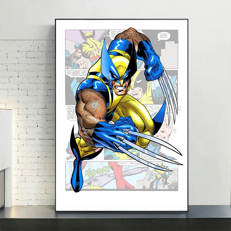 Comic Superhero Posters Set Canvas Painting Super Hero Prints Wall Art Picture Kids Room Decor