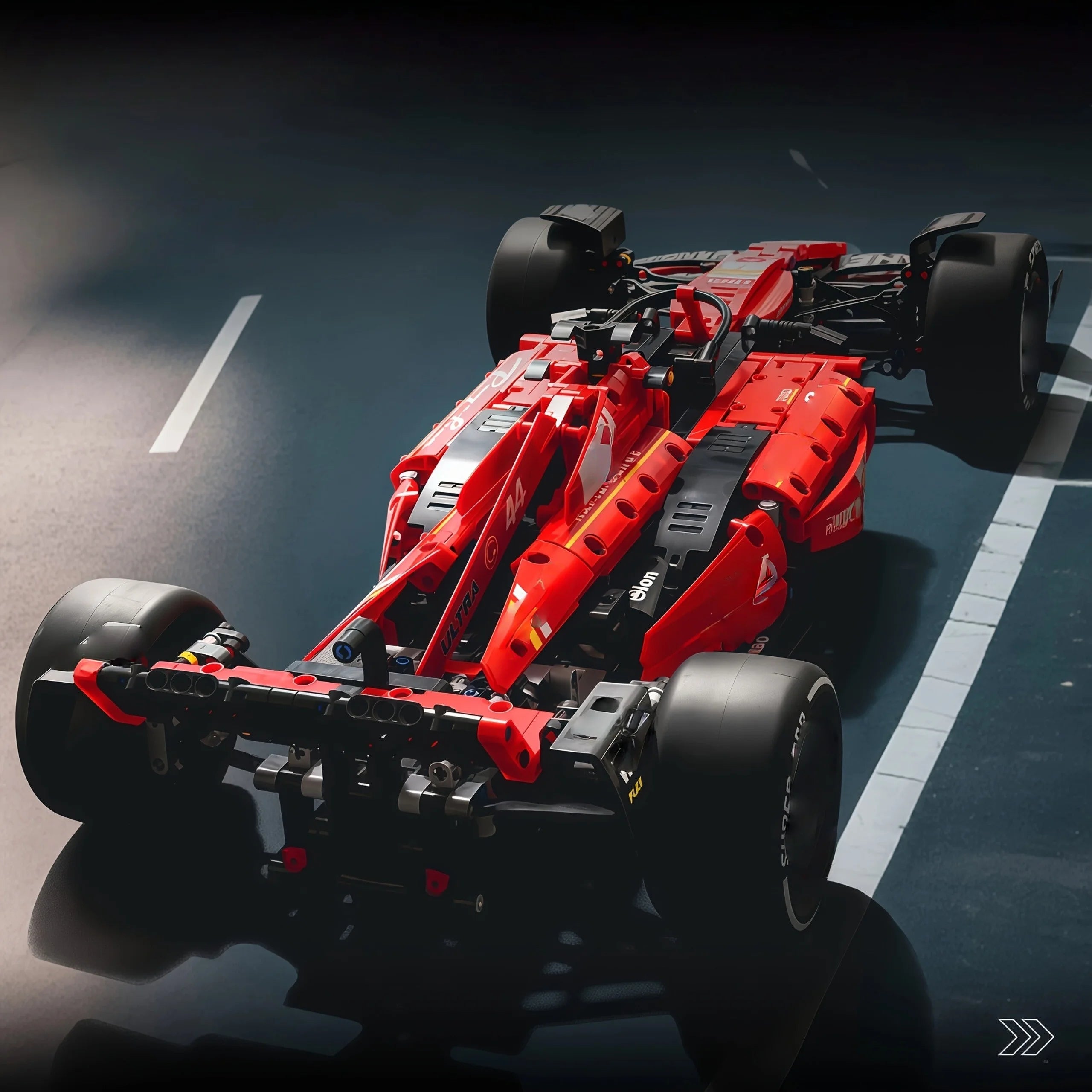 1361PCS Technical 1:8 Scale SF-24 Red  Racing Car Building Blocks Set - MOC Supercar Model Assembly Toy  Birthday Gifts