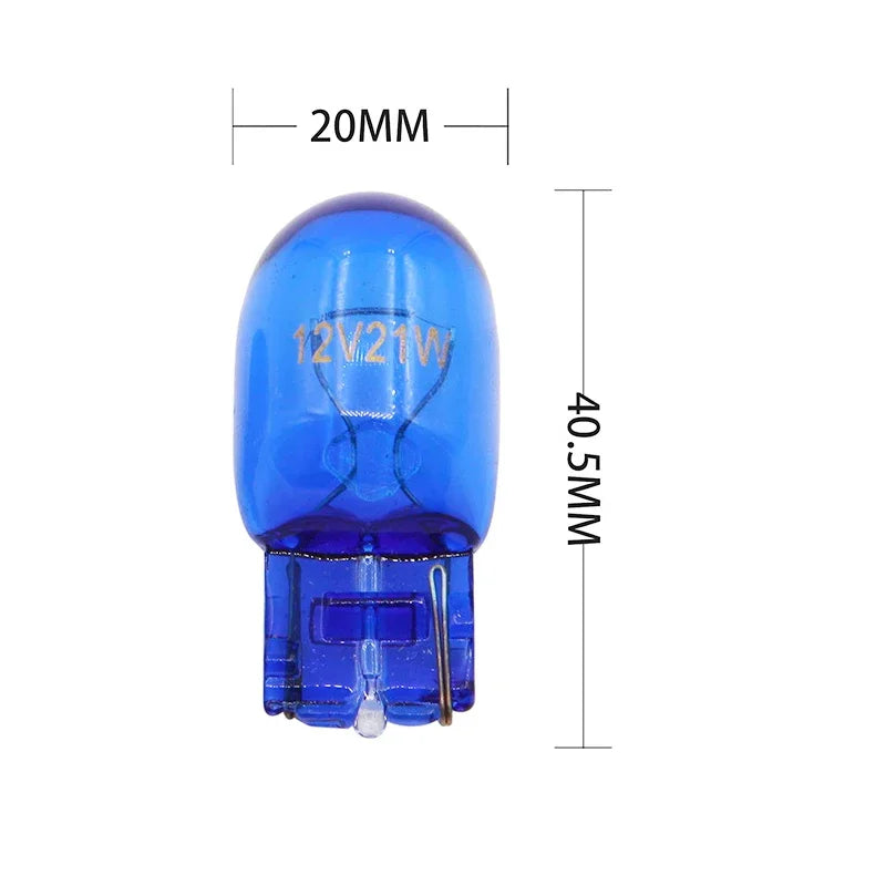 2Pcs T20 7443 W21 5W 7440 Glass Halogen Turn Signal Lamp Brake Stop Lights Bulb Daytime Running Lights Warm White Reversing Bulb