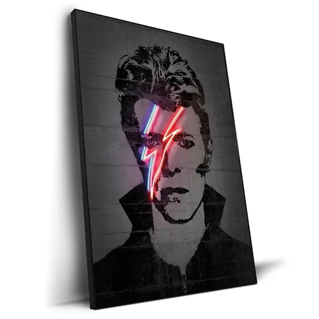 Abstract Neon Rapper Star Posters 2Pac Hip Hop Singers Wall Art Pictures Graffiti Canvas Painting Home Room Bar Decor NO LED
