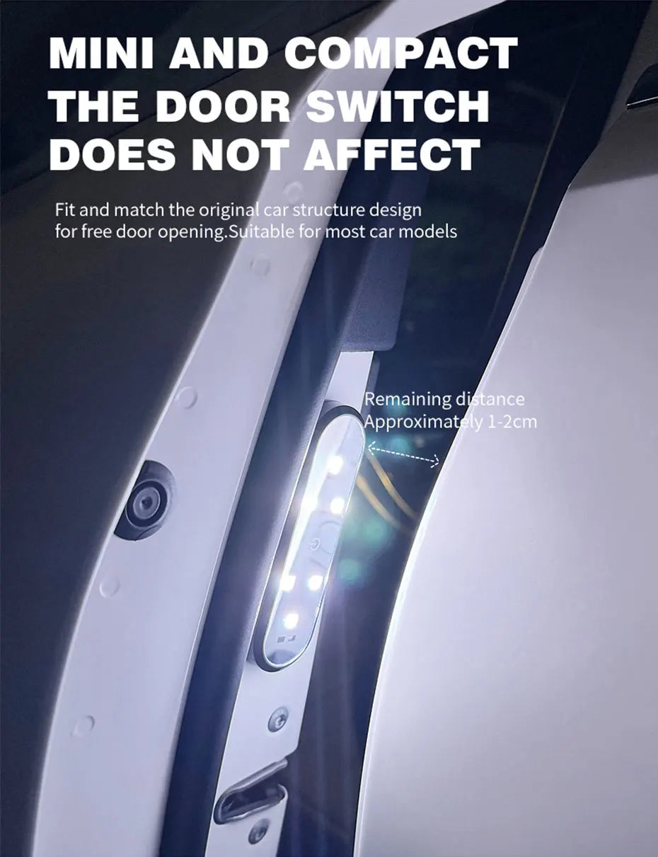 BLALION Car Door Lights LED Welcome Light Magnetic Control USB Charging Auto Open Door Safe Anti-collision Emergency Signal Lamp