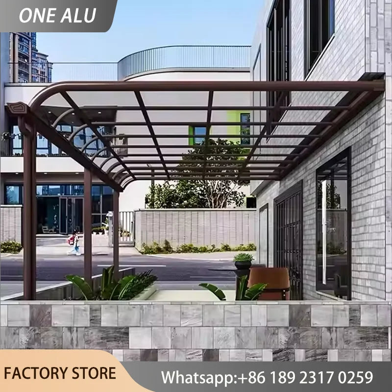 Waterproof Polycarbonate Canopy Door Window Awning Outdoor Sun Shade Rain Cover UV Protection Entrance Porch Patio Shelter