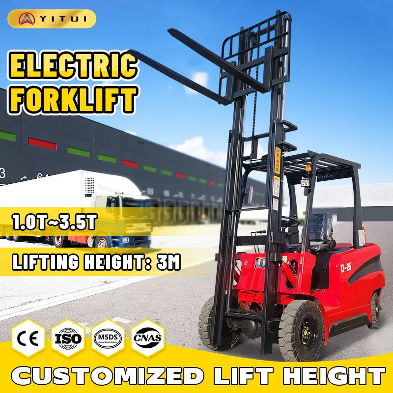 Support Customized With High Quality Generator Electric Forklift 1.5 Tons  Electric Forklift