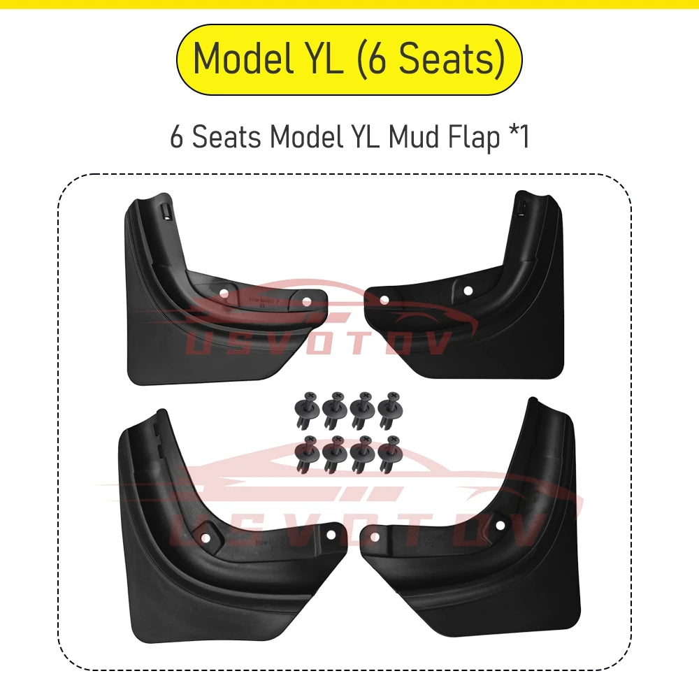 Protect Paint Mud Flap for Tesla Model 3 Y YL Accessories 2025 2026 Mud Flaps Tire Splash Guards All Weather Mudflap Accessories