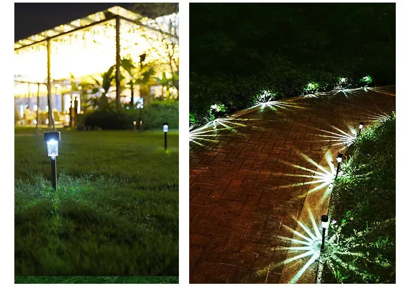 Solar Outdoor Lights New Garden Lamps Powered Landscape Path Yard Backyard Lawn Patio Decorative LED Lighting Waterproof