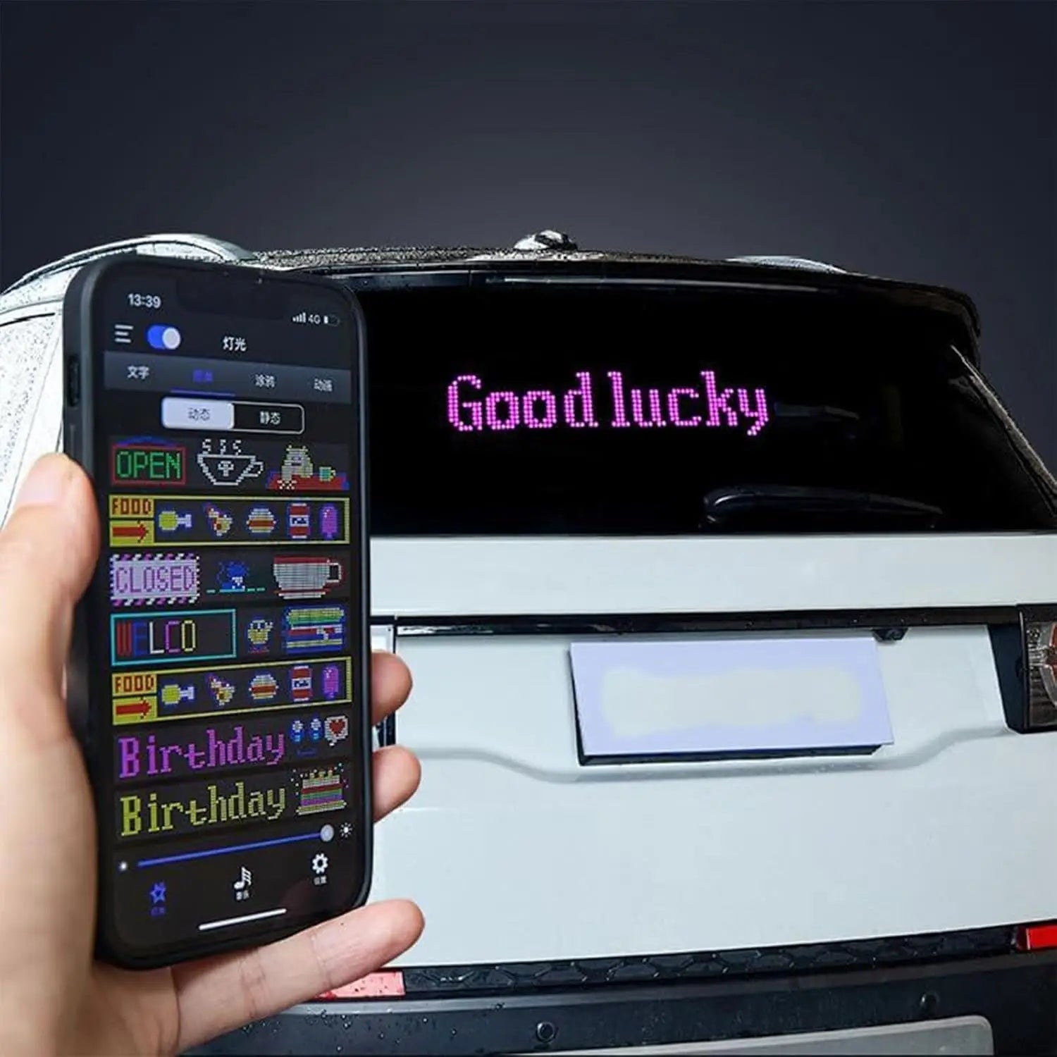 Car Devil Eyes Light Flexible LED Panel led Matrix Screen for Windshield Glowing Car eyes DIY programmable Car Truck Eyes Light