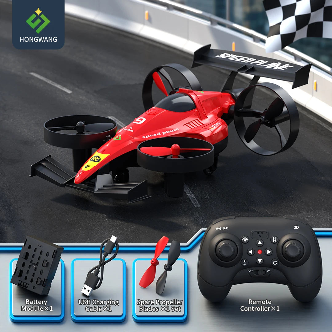 L0721 RC Aircraft Amphibious Remote Control Drift Car 360° Roll Land and Air Experience Speed Plane Dual Mode RC Car & Airplane