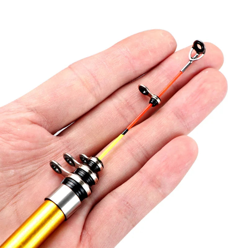 Mini Portable Rock Fishing Rod Short Section Cross-Border Exclusive Multi-Specification High Toughness 1.5-2.4m for Angling