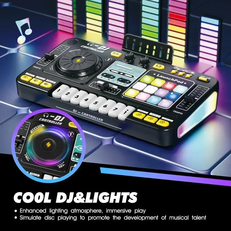 DJ Mixer with Microphone Electronic Piano Keyboard (KIDS)