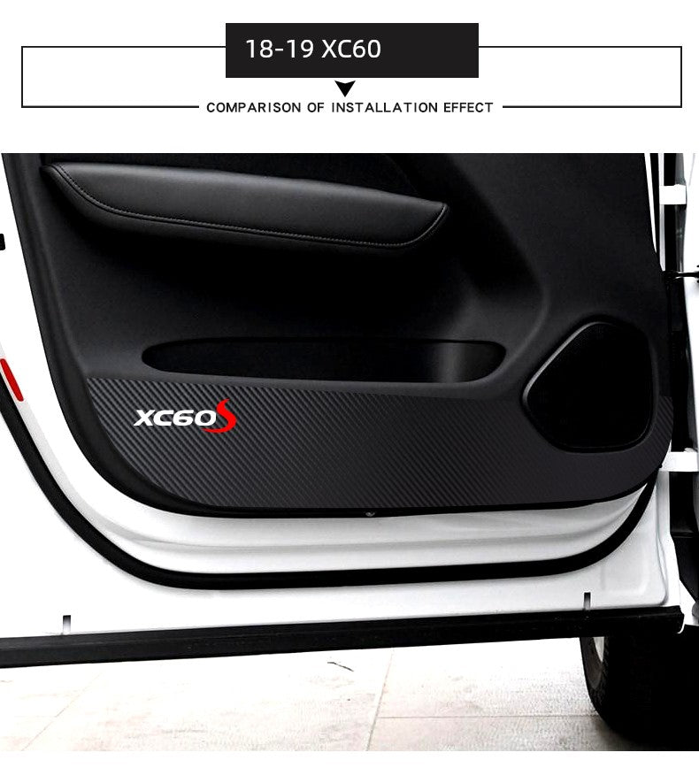 Volvo XC60 Carbon Fiber Interior Car Door Kick Protection Pad