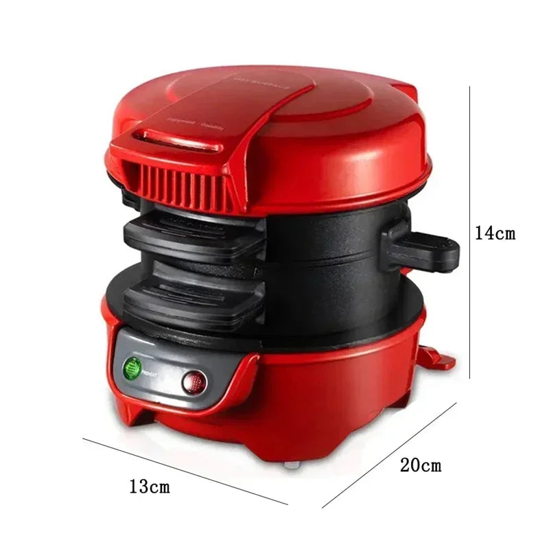 220V Multifunctional Burger Machine Household Breakfast Muffin Maker Household Non Stick Plates Electric Burger Maker Machine