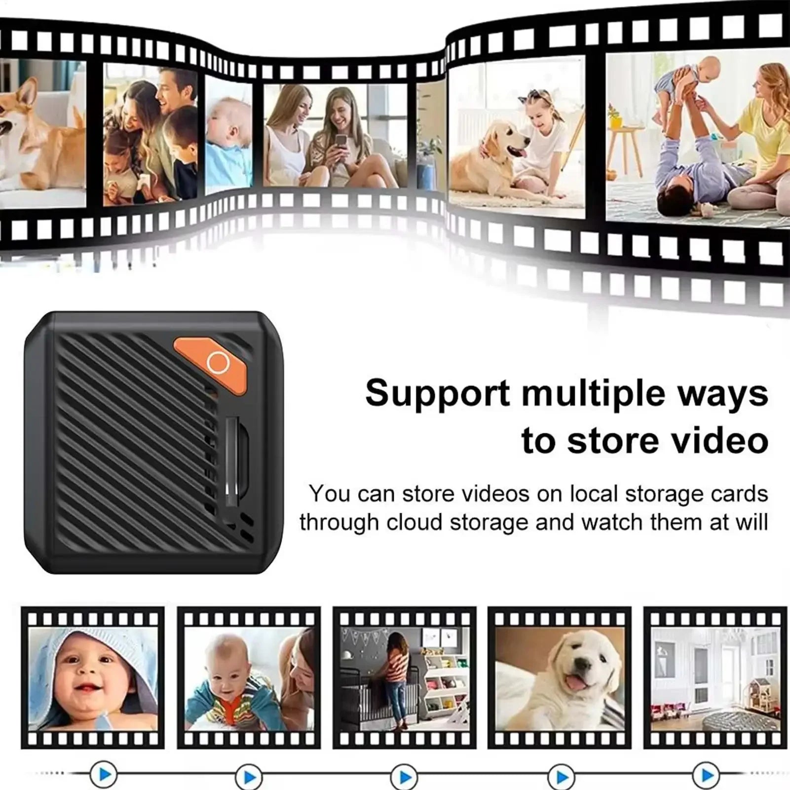 Keep an eye on what matters with this mini wireless 1080P monitor—portable, USB rechargeable, and supports memory card storage. Ideal for bedrooms, gardens, and more!