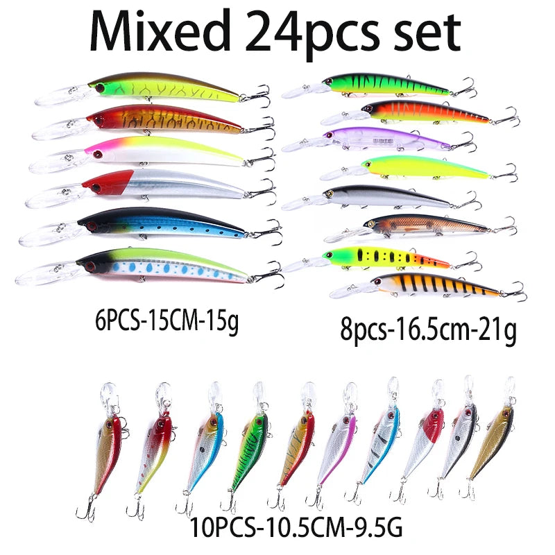1pcs 15cm 15g  Deep Diving Jerkbait Artificial Hard Bait Fishing Wobblers Minnow Lure for Bass Pike Carp Fishing  Tackle