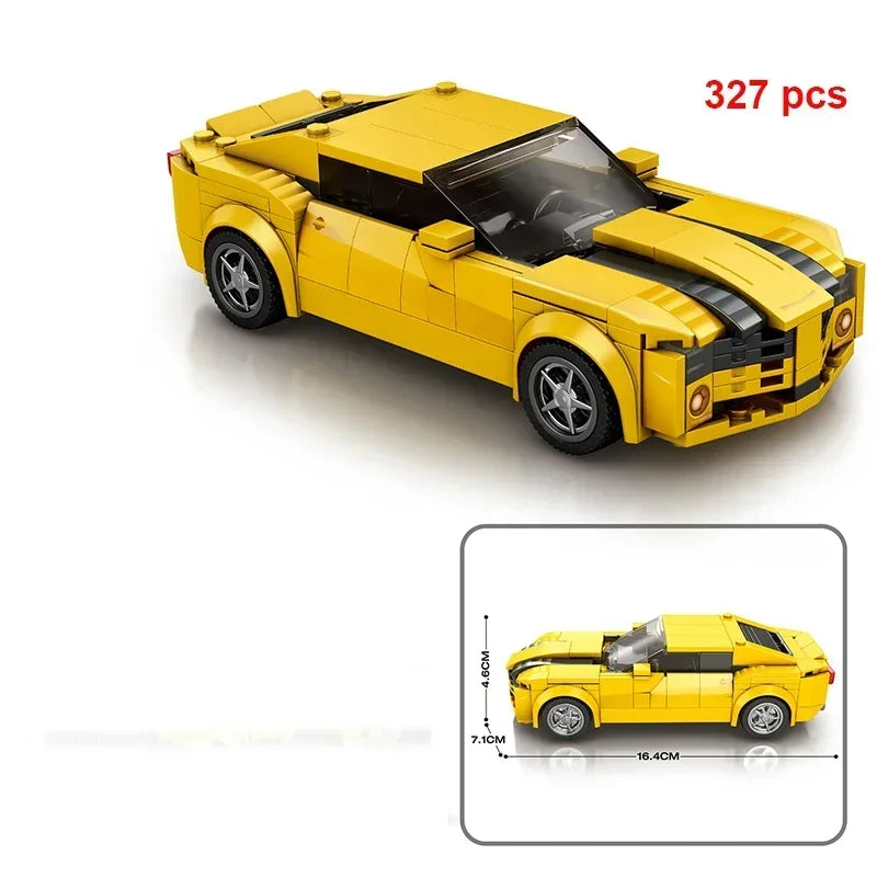 Technical Car Speed Racing Building Blocks Bricks Sets Sports Car MOC Garage City Vehicle Creative Toys For Kids