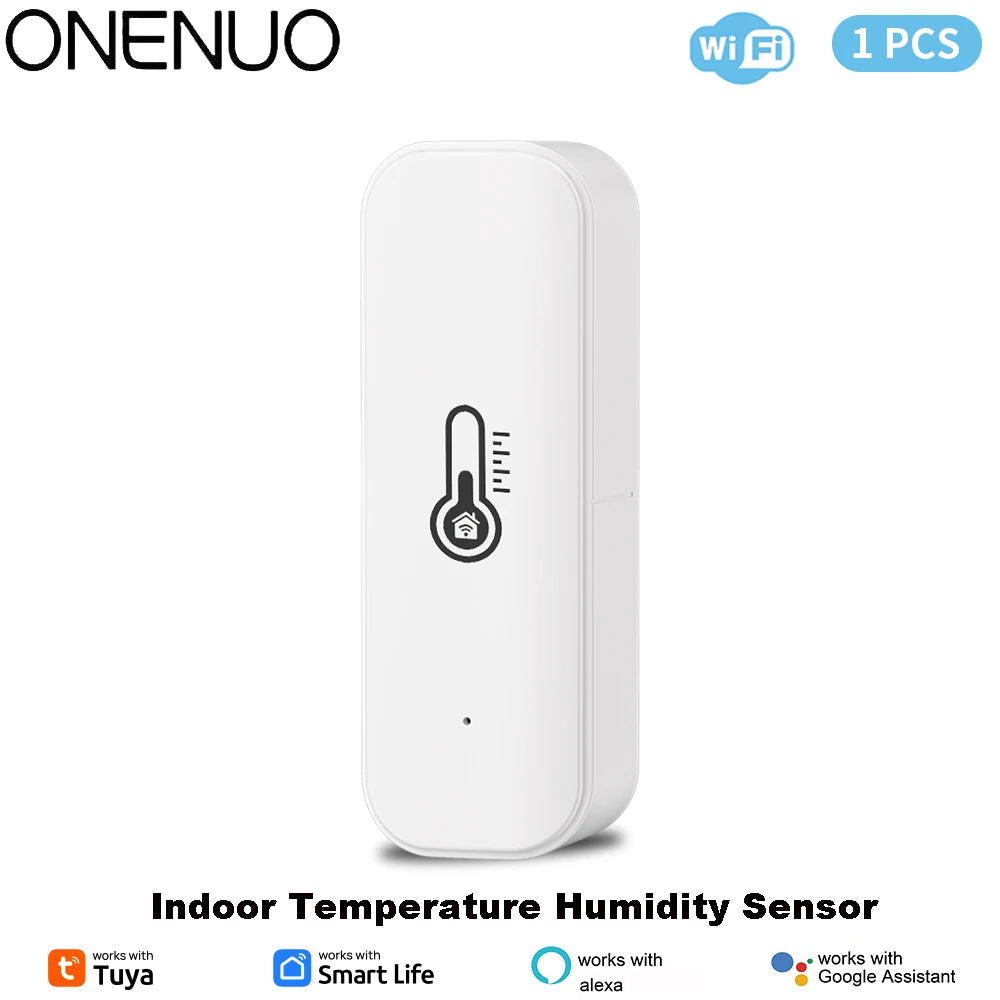 Tuya WiFi Outdoor IP65 Waterproof or Indoor Temperature Humidity Sensor Home Thermometer Compatible For Alexa Google Home Voice