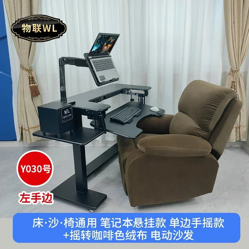 Computer desk bed notebook desktop computer desk bedside table lifting table lazy table cockpit suspension bracket