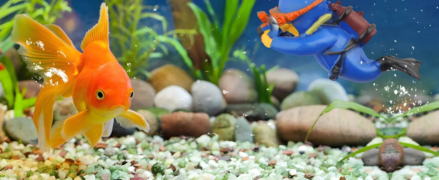Fish tank Decoration Creative Floating Ornaments Small Figurines Complete Set Diver Blue Guy Underwater Scenery Bottom Figurines