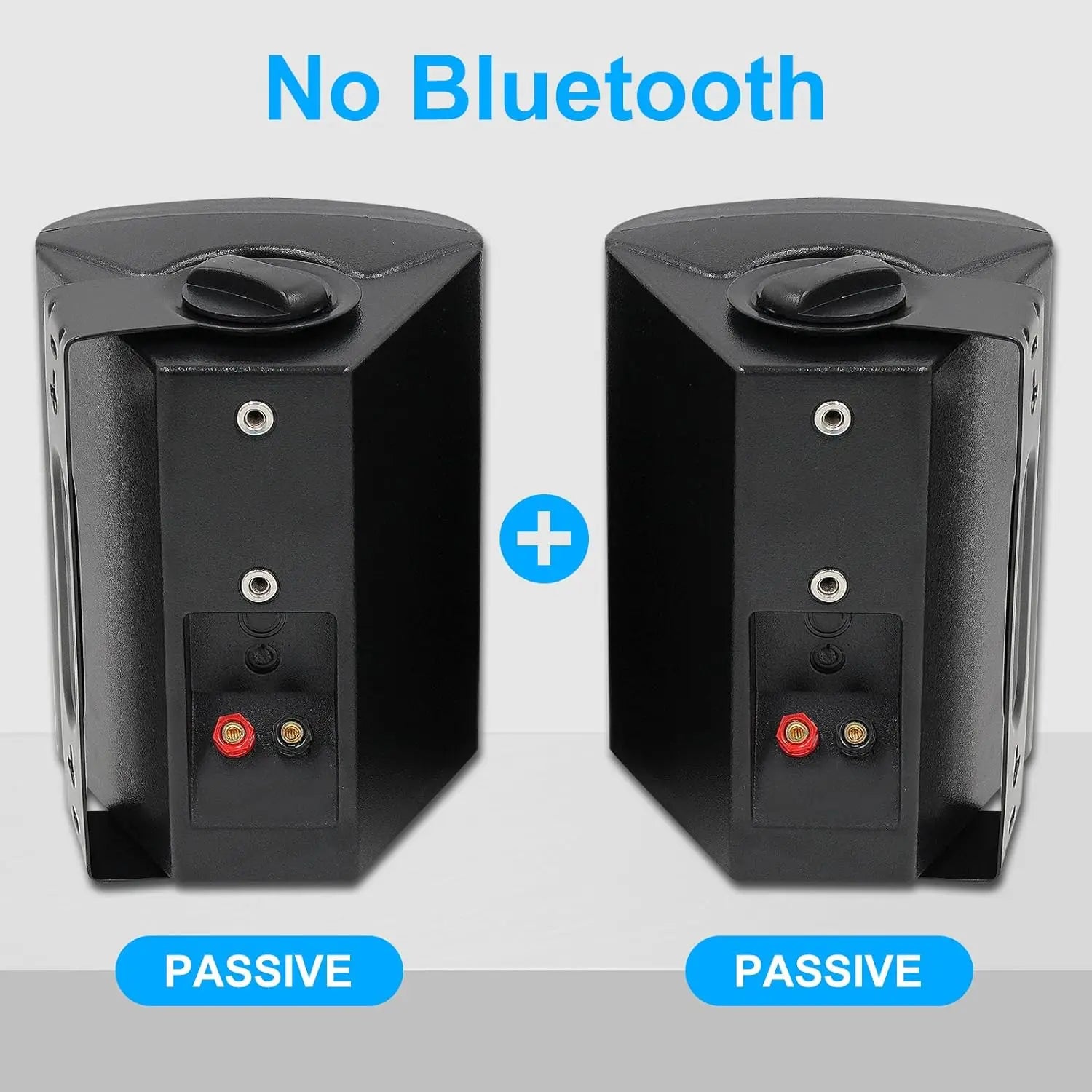 Herdio 2PCS 4'' Passive Indoor Outdoor Speakers With 200W Powerful Bass Expansive Stereo Sound Coverage All-Weather Durability