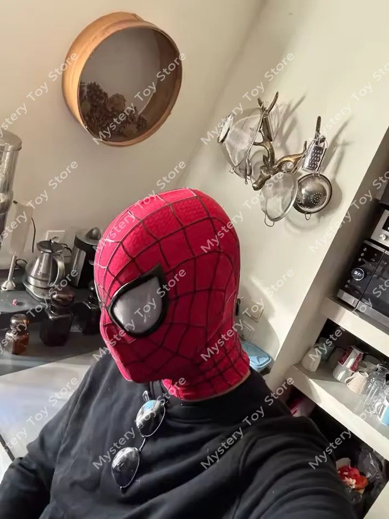 New Handmade Spiderman 2 Movie Accuracy Garfield Version Cosplay Mask Peter Parker Venom Marvel Collectible Toys Gift For Fans