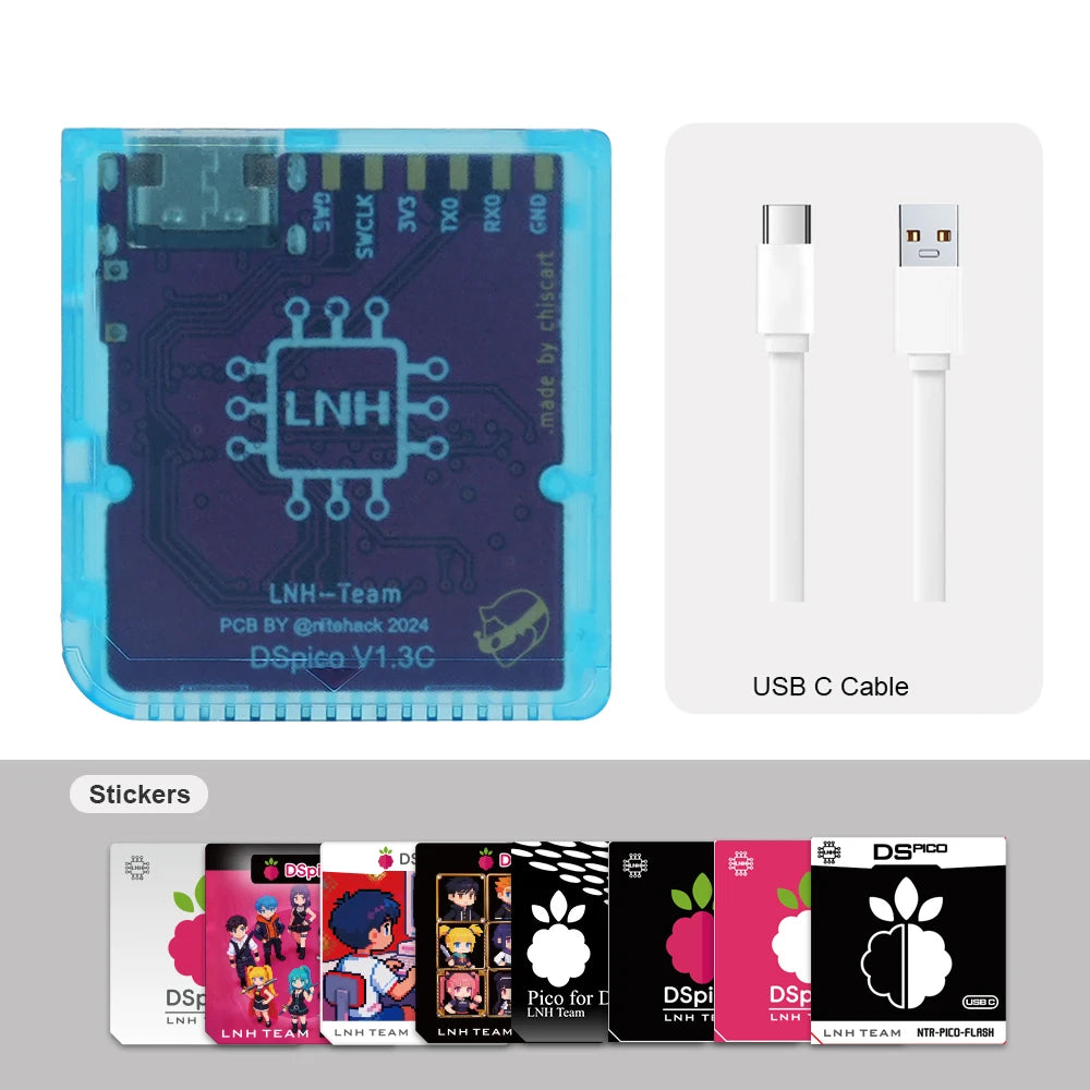 Chiscart  DSpico USB C Version Game Cartridge For NDS NDSL DSi 3DS Consoles