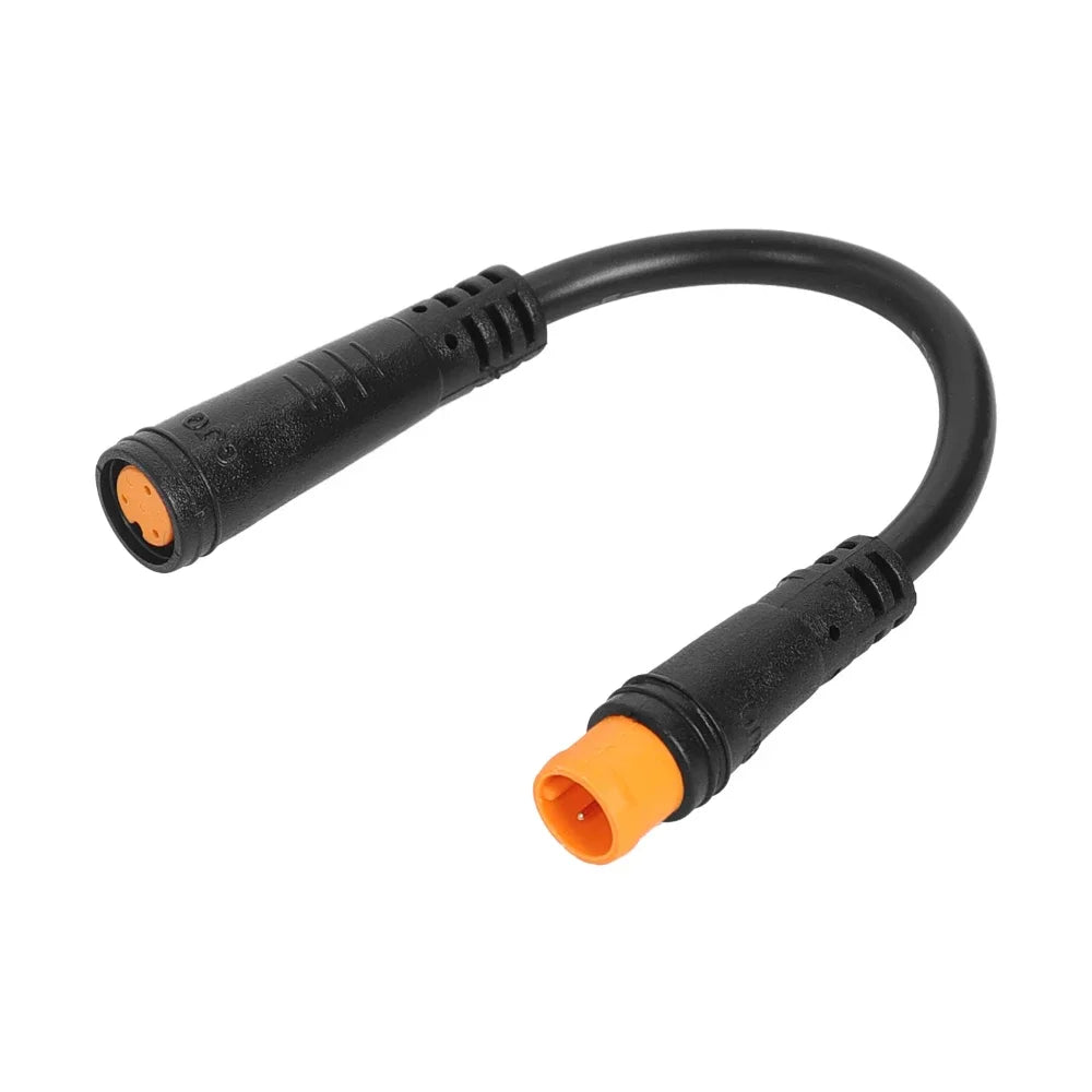 Electric Bicycle Female to Male 3 Pin Extension Cable For E-Bike Waterproof Durable Display Thumb Throttle Cables Plug Accessory