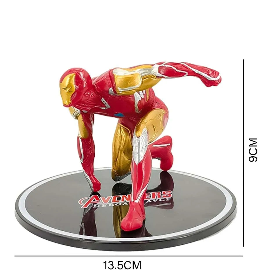 New Hot Marvels Comics IronMans Spidermans Venoms Handmade Model PVC Material Animations Decoration Children's Birthday Gifts
