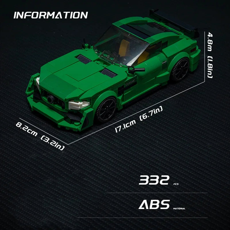 Technical Car Speed Racing Building Blocks Bricks Sets Sports Car MOC Garage City Vehicle Creative Toys For Kids