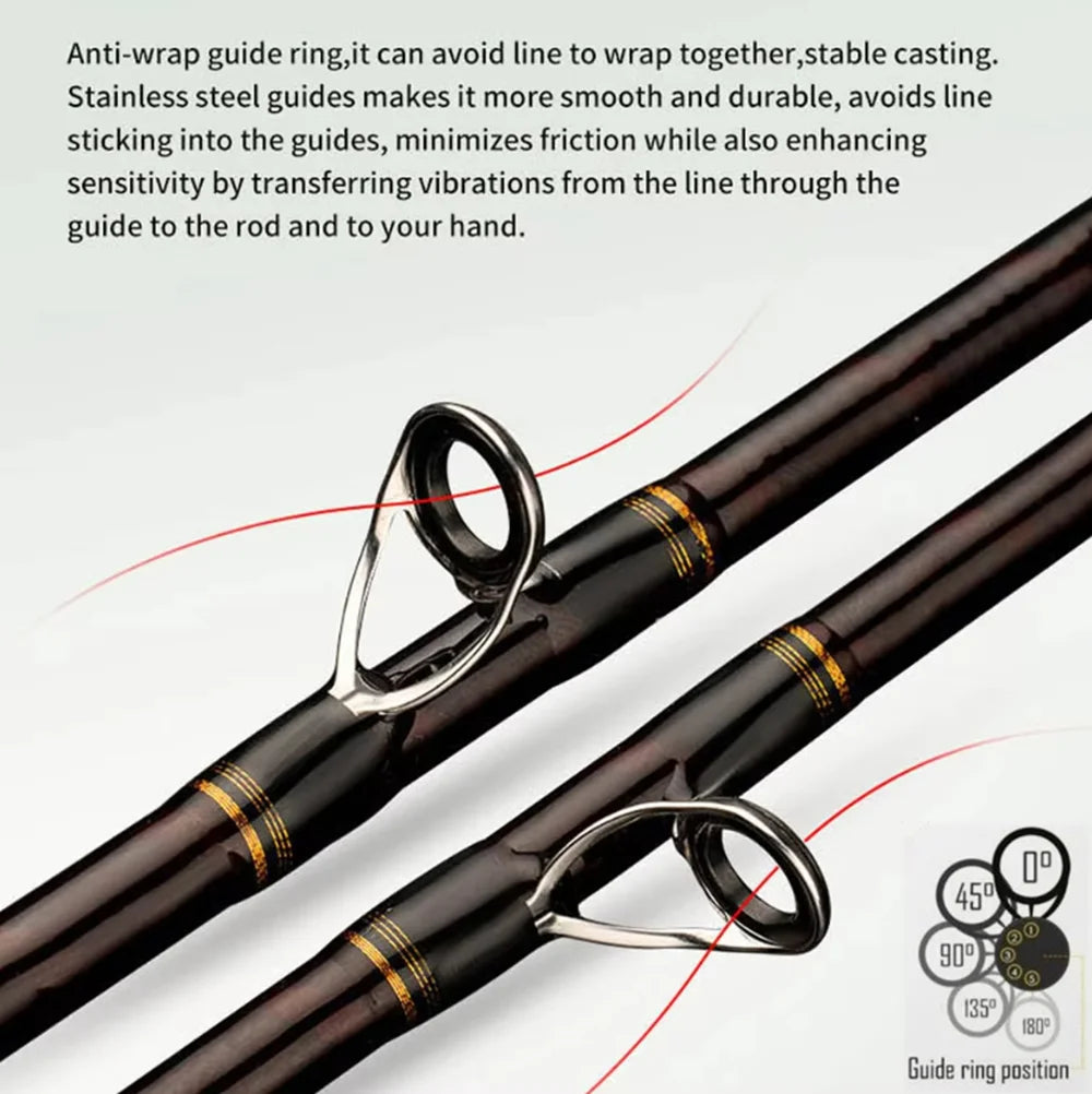 Octopus Rod Jigging Fishing Rod 1.7m Carbon H Power Fishing Rod Boat Fishing Rod Titanium Tip 9:1 Action High Quality