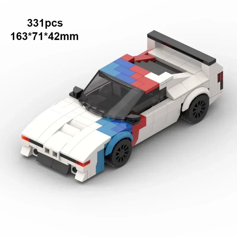 Technical Car Speed Racing Building Blocks Bricks Sets Sports Car MOC Garage City Vehicle Creative Toys For Kids