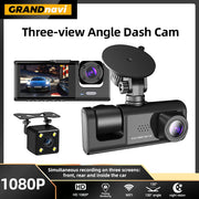 Dash Cam for Cars WIFI APP Car DVR 3 Channel Front Camera Video Recorder Rear View Camera for Vehicle Black Box Car Assecories