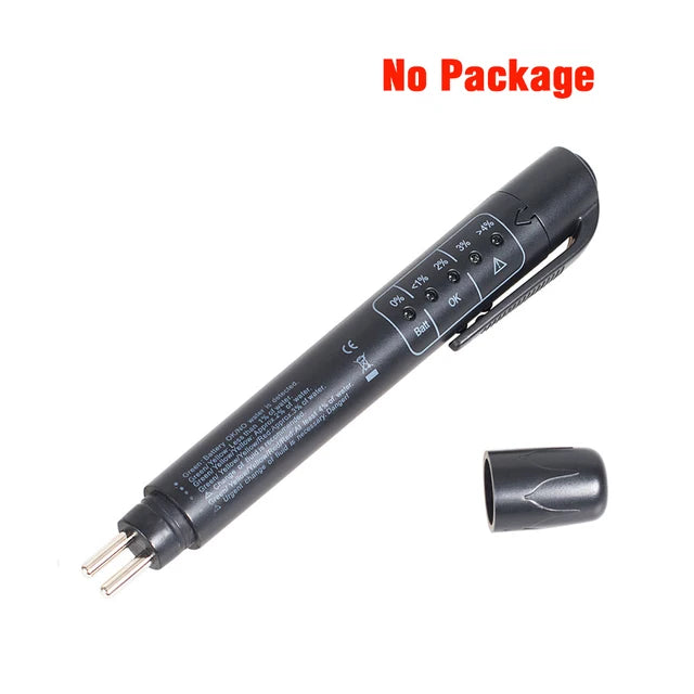 Auto Liquid Testing Brake Fluid Tester Pen for DOT3/DOT4 5 LED Indicator Display Brake Oil Analyze Quality Check Car Accessories