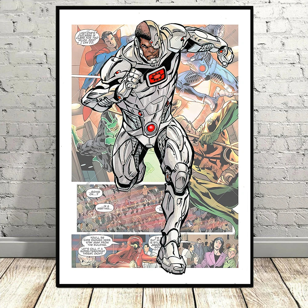 Frameless Marvel Movie Avengers Wall Art Canvas Posters Superhero Spiderman Iron Man Home Decor Children Room Canvas Painting Mu