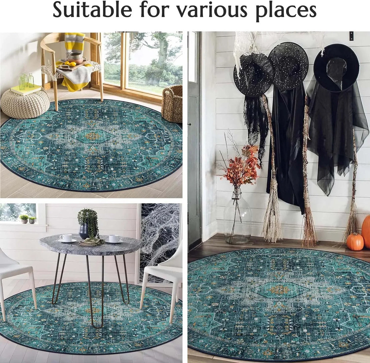 Gamer Game Controller Round Carpet for Living Room Bedroom Mat Gaming Atmosphere Decorated Home Rug Easy To Clean Decoration
