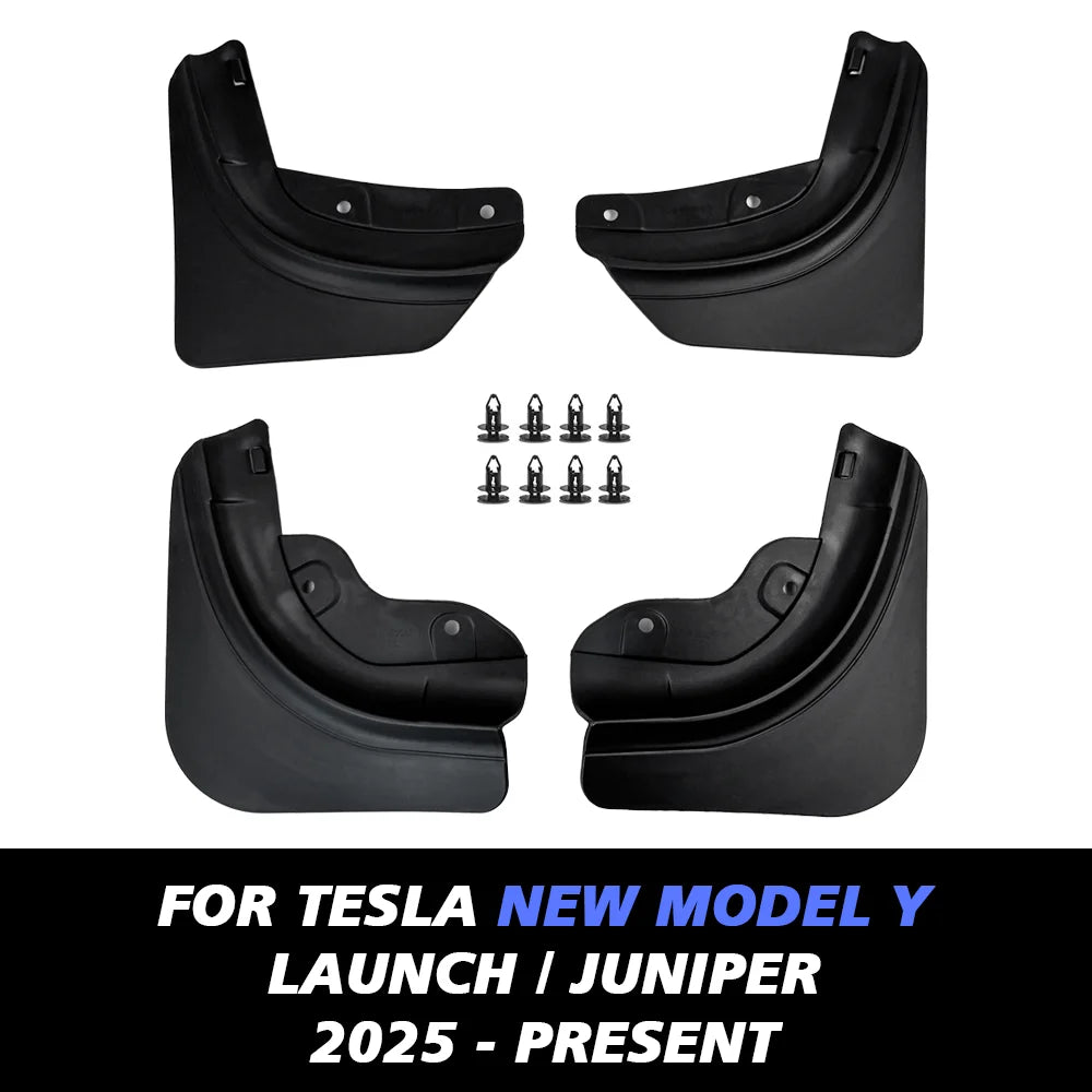 TESY Mud Flaps For Tesla New Model Y 2025 Launch Juniper  No Drilling/Tape Splash Guards Fenders Mudguards Mudflaps