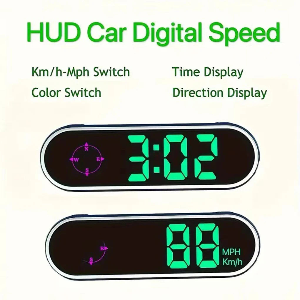 Car Digital Speedometer Head Up Display Speed Real Time Display GPS Kmh HUD for All Cars Car Electronics Accessories