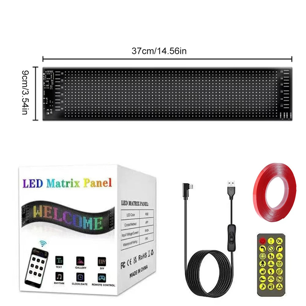 LED Matrix Pixel Panel Truck Eye Bluetooth APP Matrix Pixel Panel Night Light DIY Programmable Flexible For Car Store Hotel Bar