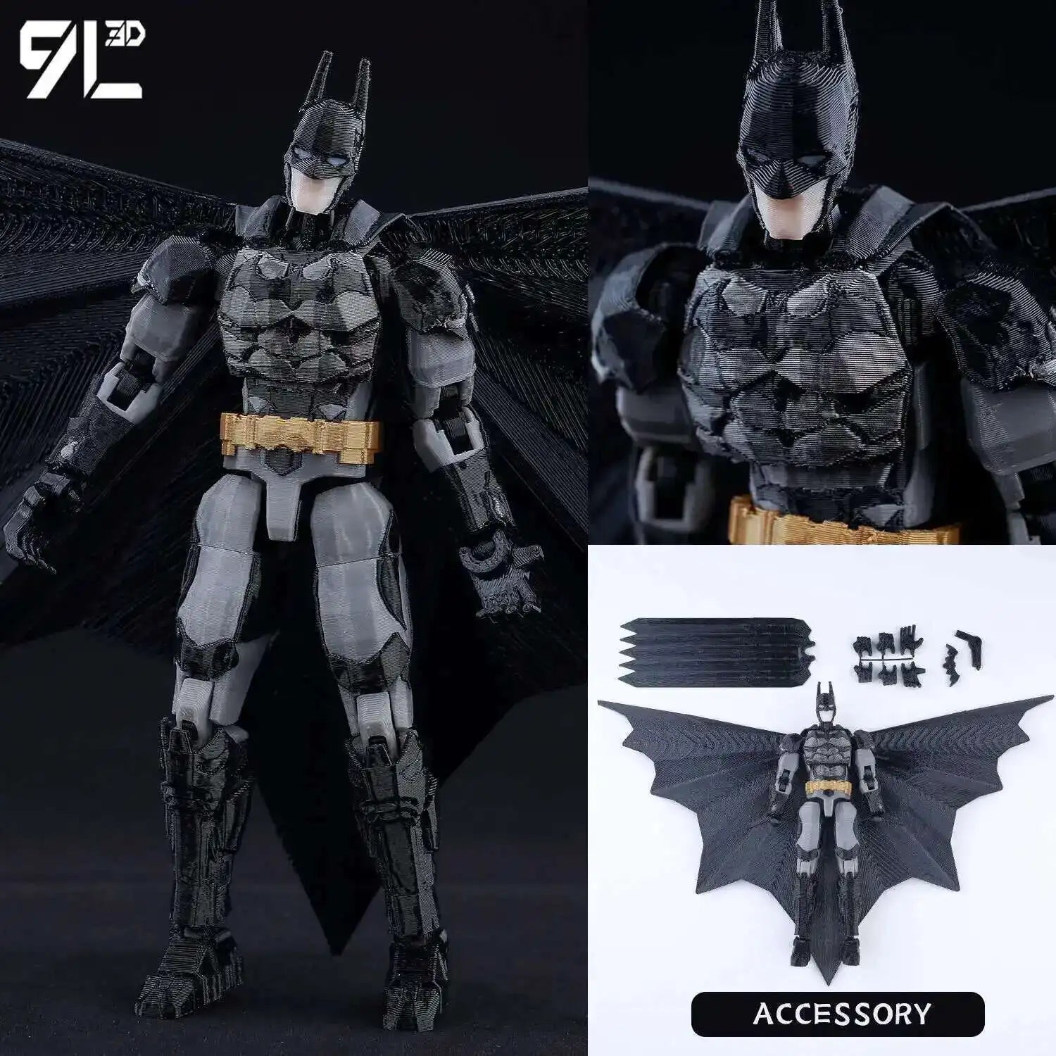 9L3D Printed Deadpool Wolverine Batman Spider-Man Venom Action Figures Dummy13 Lucky13 T13  Anime Model Toys Collectors Gifts