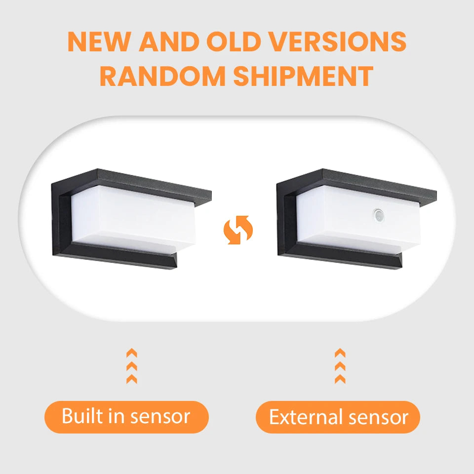 LED Outdoor Wall Light Wall Lamp Motion Sensor AC110V 220V Waterproof Modern Indoor Home Balcony Path Porch Garden Decoration