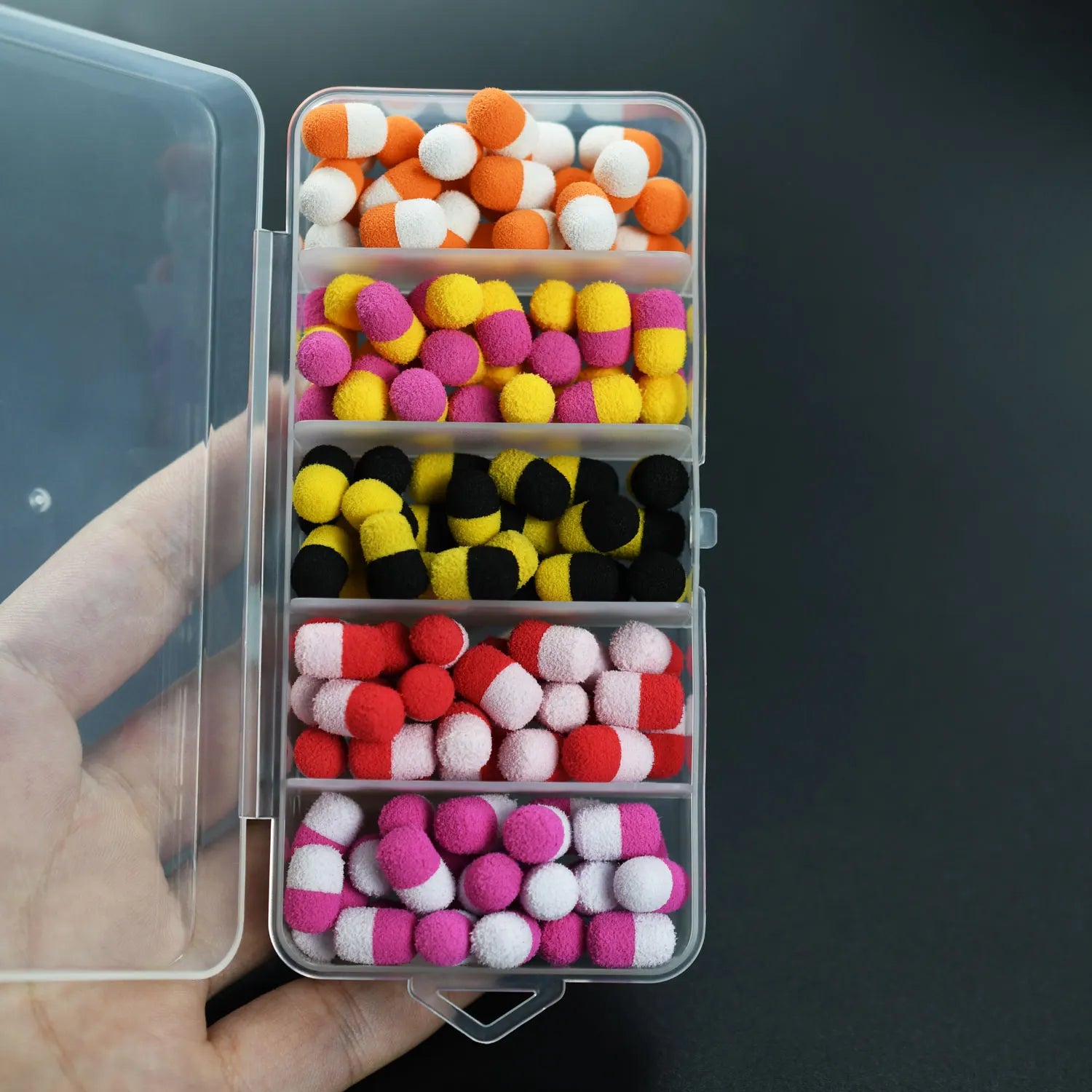 Two-Tone Floating Pop Up Foam Boilie Beads Buoyant Carp Fishing Lures Cylinder Bait For Freshwater Zig Rig Bottom Fishing