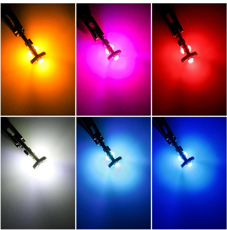 2pcs T10 W5W LED Bulbs 168 194 3030 6SMD Canbus No Error Super Bright Car Interior Clearance License plate light Dome Lamp White