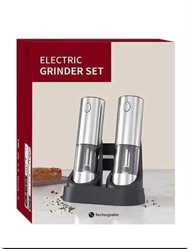 Electric Rechargeable Salt And Pepper Grinder With Adjustable Coarseness Refillable Mill Battery Powered Kitchen Gadget