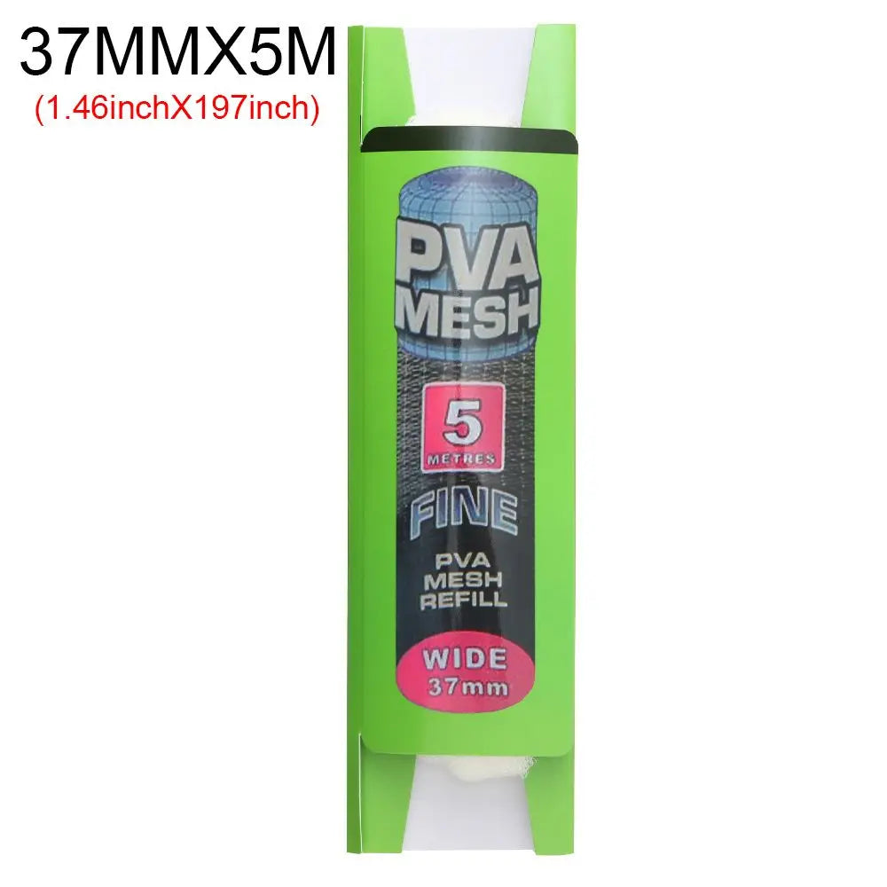 5M/20M Soluble PVA Mesh Bag Refill Carp Feeder Fishing Lures Refill Rig Hook Bait Wrap Bags 25mm 37mm 44mm Fishing Accessories