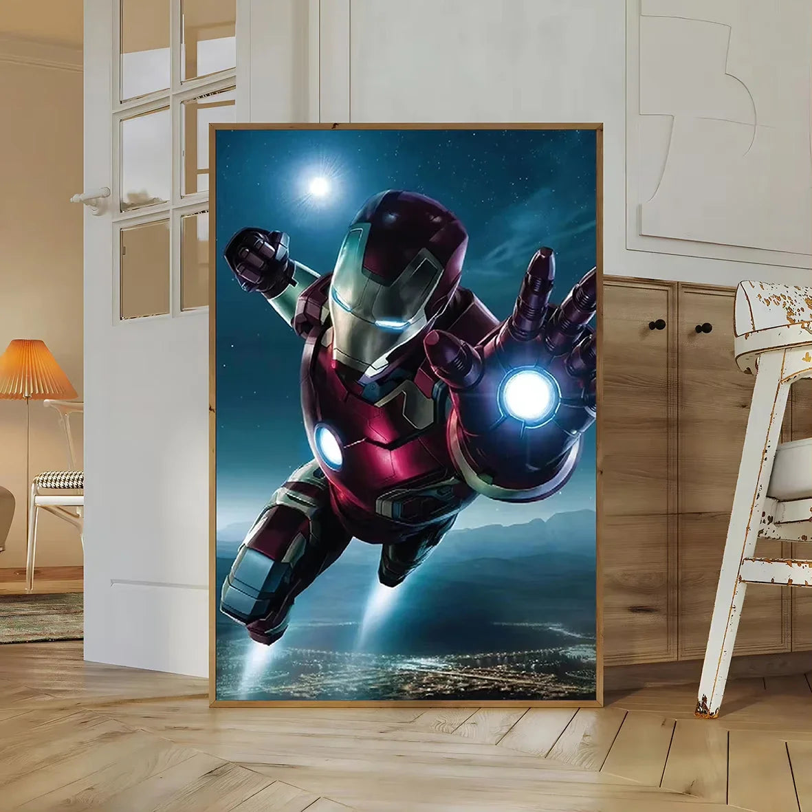 1PC frameless, Paintings Avengers Poster Print Marvel Movie Figures Decor Iron Man Wall Art Canvas Painting Superhero Kid