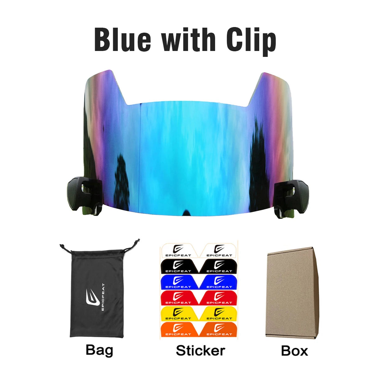 Universal Chrome Football Visor with Clip for American Football Helmet Eye Shield Visor for Adult And Youth Rugby Helmet