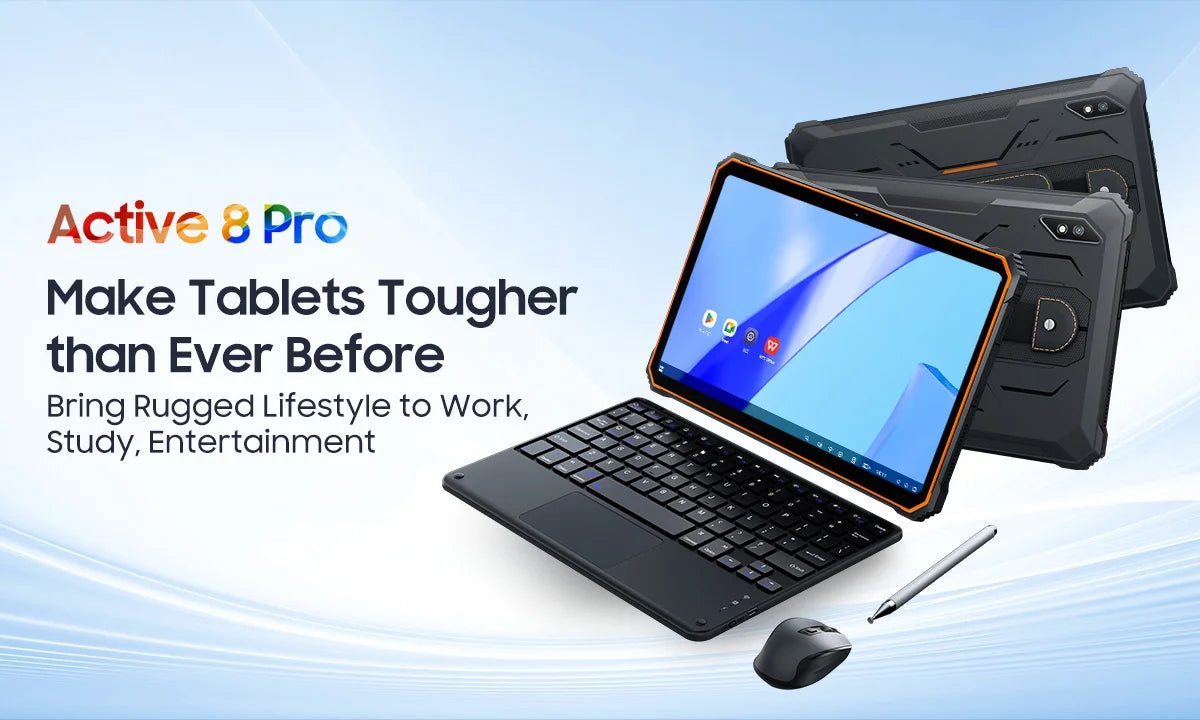 Blackview Active 8 Pro Rugged Tablets 22000mAh Battery Android 13 10.36" 2.4K Display 16GB 256GB Helio G99 48MP Camera Tablet PC